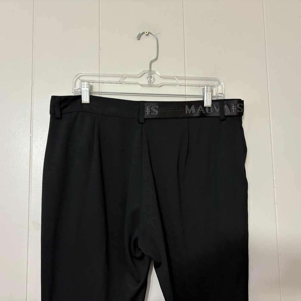 Mauvais Men’s Black Slim Fit Half belted Pants Size 34 Modern Streetwear Style - Picture 7 of 10
